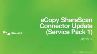 eCopy ShareScan Connector Update (Service Pack 1)