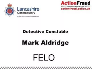 Detective Constable Mark Aldridge