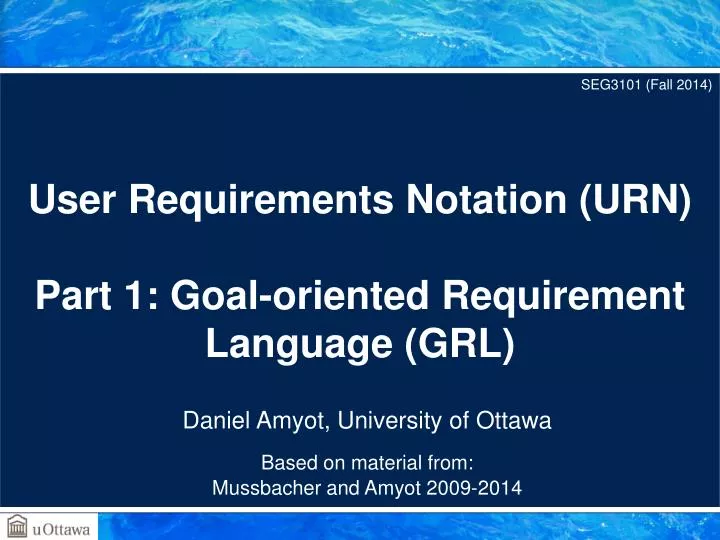 user requirements notation urn part 1 goal oriented requirement language grl