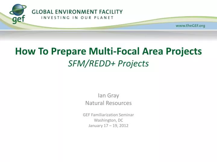 how to prepare multi focal area projects sfm redd projects
