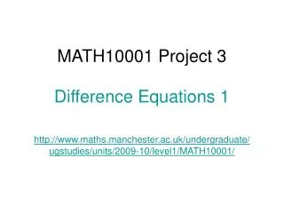 MATH10001 Project 3