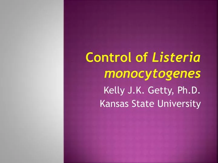 control of listeria monocytogenes