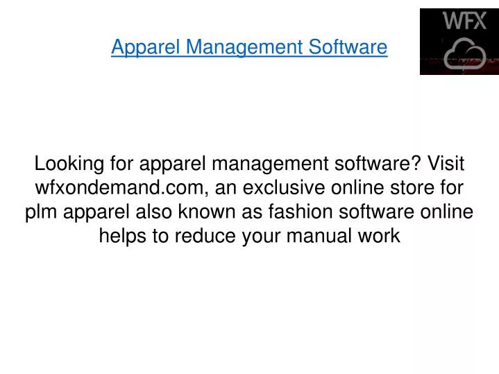 apparel management software