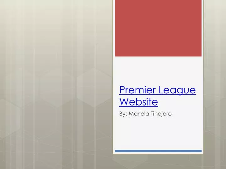 premier league website