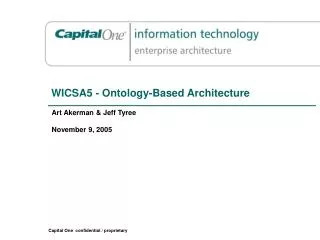 WICSA5 - Ontology-Based Architecture