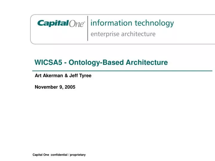 wicsa5 ontology based architecture