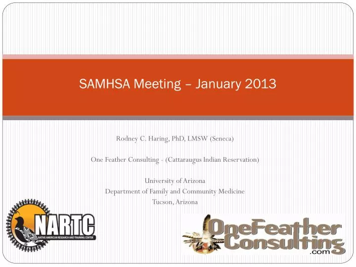 PPT SAMHSA Meeting January 2013 PowerPoint Presentation, free