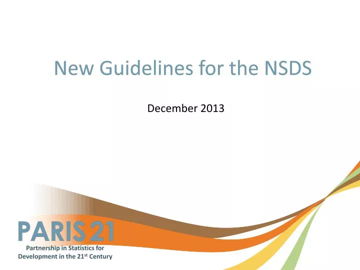 new guidelines for the nsds