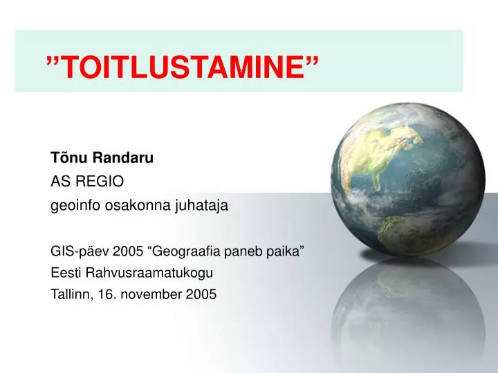 toitlustamine