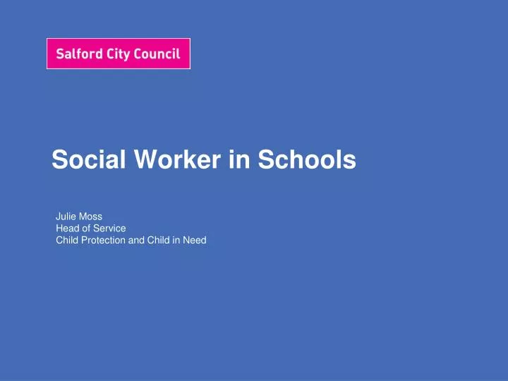 social worker in schools