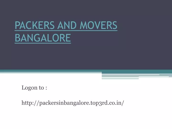 packers and movers bangalore