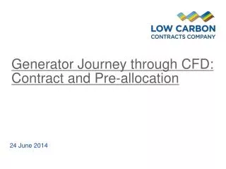 Generator Journey through CFD: Contract and Pre-allocation