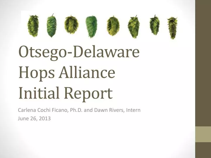 otsego delaware hops alliance initial report