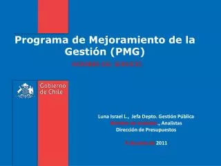 programa de mejoramiento de la gesti n pmg