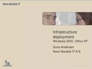 Infrastructure deployment Windows 2000, Office XP