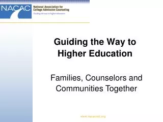 guiding the way to higher education