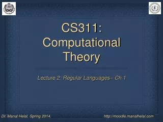 CS311: Computational Theory