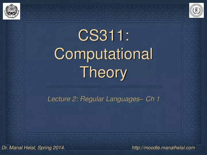 cs311 computational theory