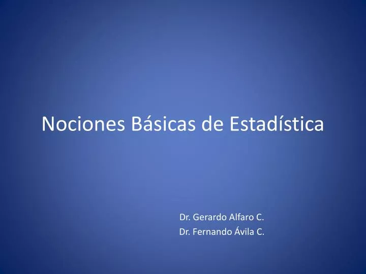 nociones b sicas de estad stica