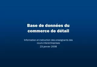 base de donn es du commerce de d tail