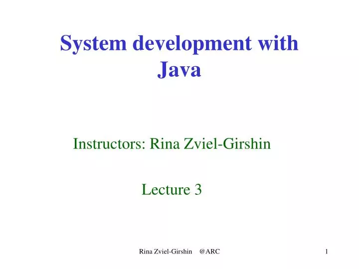 system development with java
