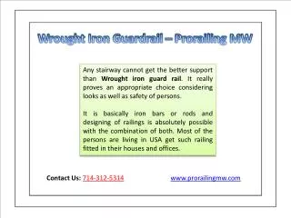 Wrought Iron Guardrail - Prorailing MW