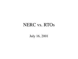 NERC vs. RTOs