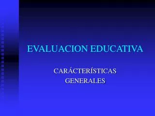 evaluacion educativa