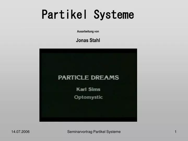 partikel systeme ausarbeitung von jonas stahl