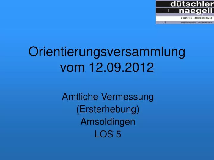orientierungsversammlung vom 12 09 2012