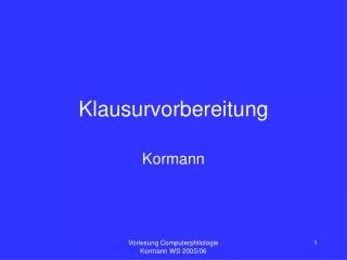 klausurvorbereitung
