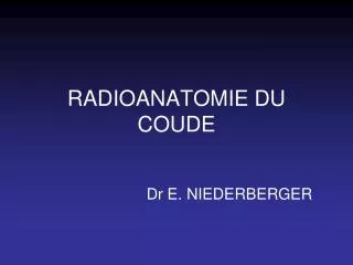 radioanatomie du coude