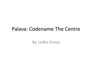 Codename the Center