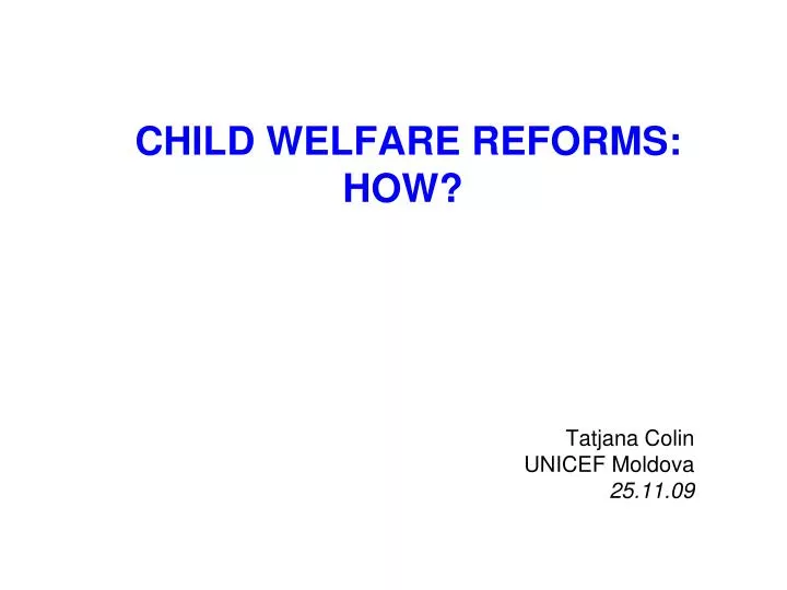 child welfare reforms how