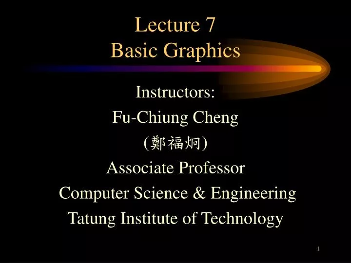 lecture 7 basic graphics