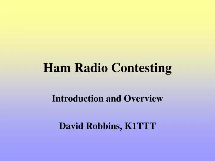ham radio contesting