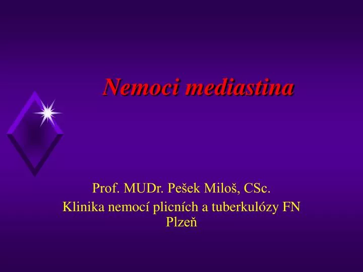 nemoci mediastina