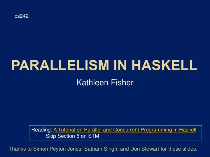 parallelism in haskell