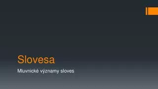slovesa