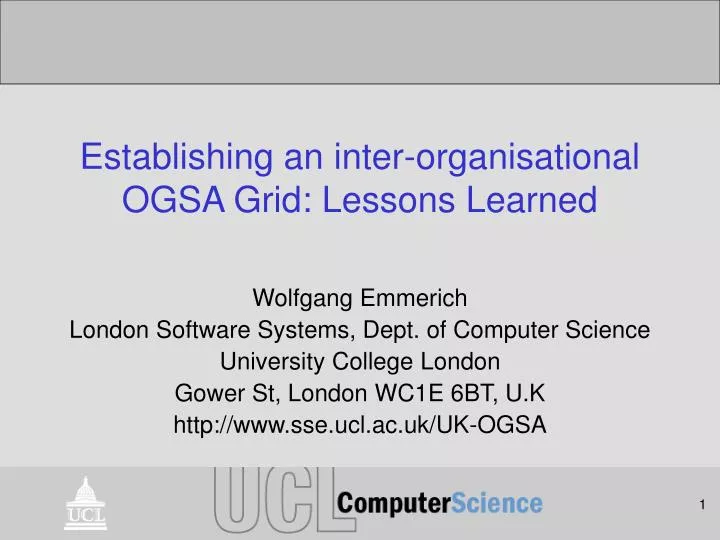 establishing an inter organisational ogsa grid lessons learned