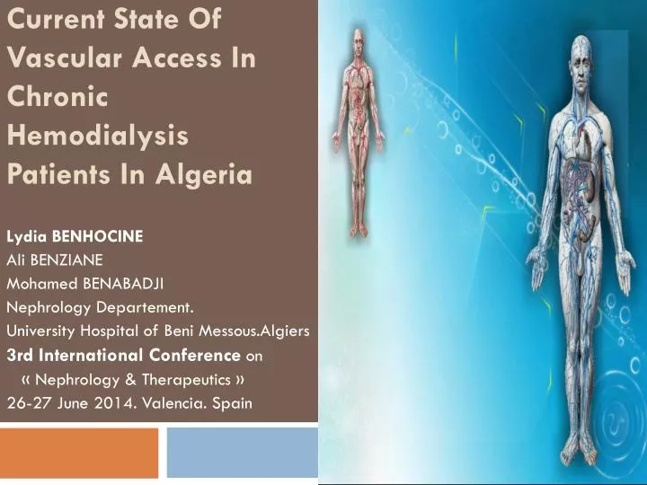 current state of vascular access in chronic hemodialysis patients in algeria