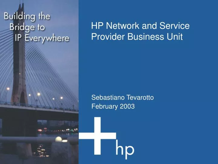 hp network and service provider business unit