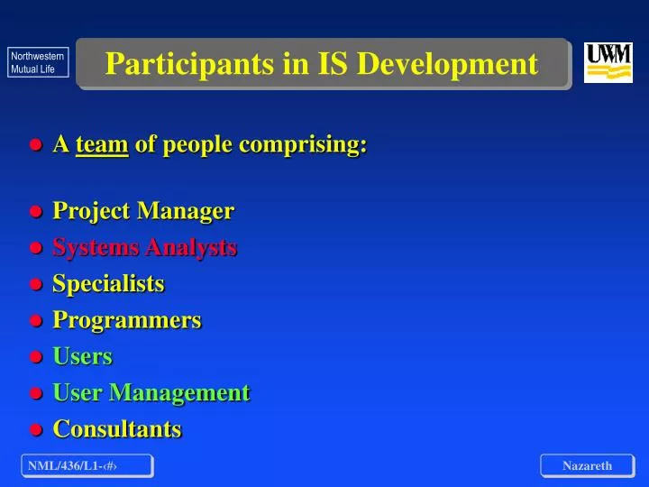 participants in is development