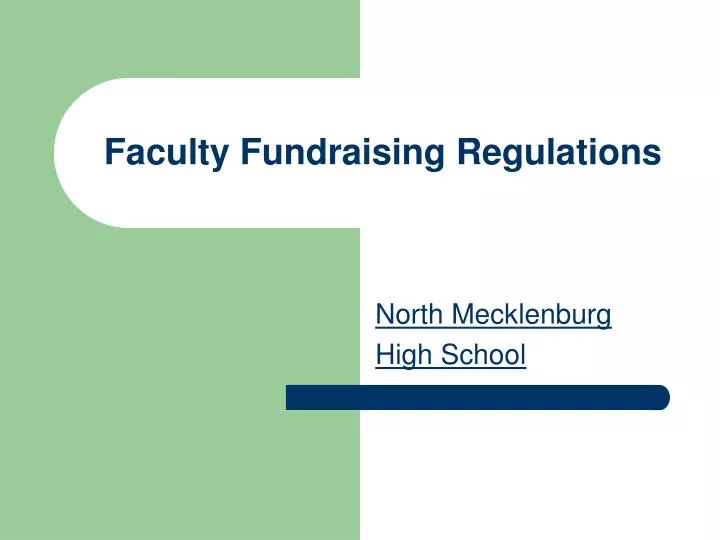 faculty fundraising regulations