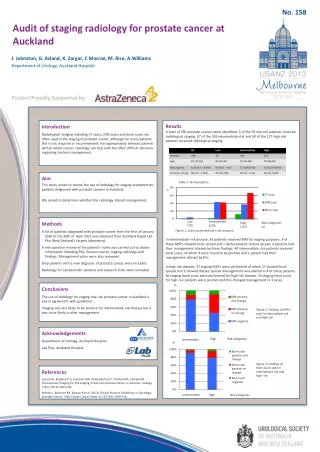 Audit of staging r adiology for prostate c ancer at Auckland )