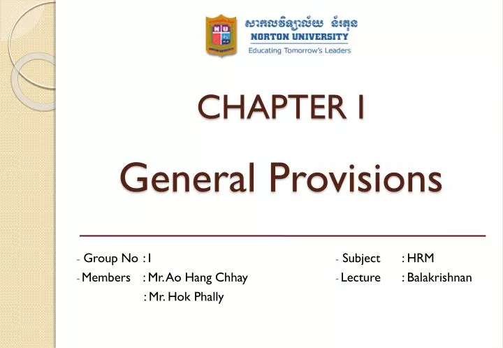 chapter i general provisions