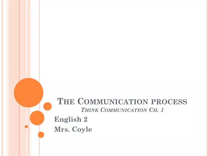 the communication process think communication ch 1