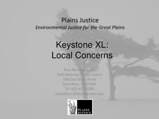 Plains Justice Environmental Justice for the Great Plains