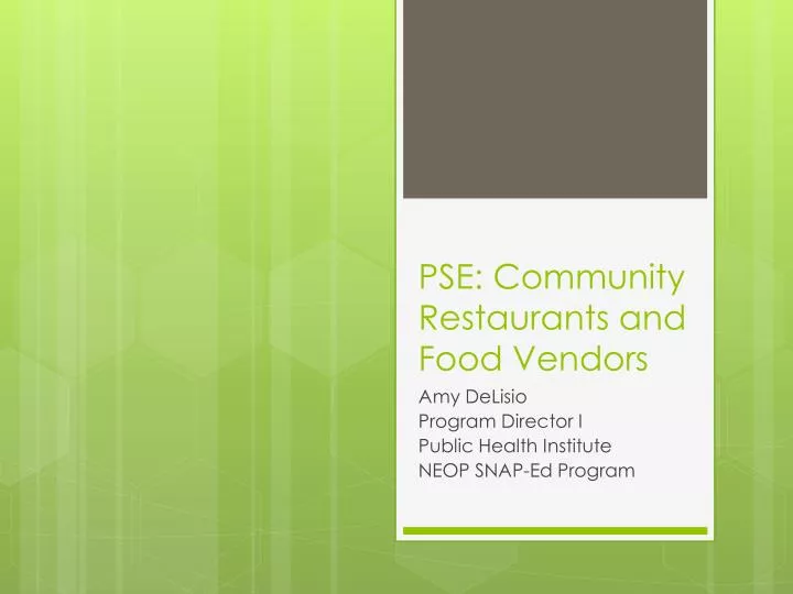 pse community restaurants and food vendors