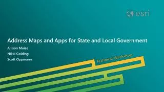 Address Maps and Apps for State and Local Government